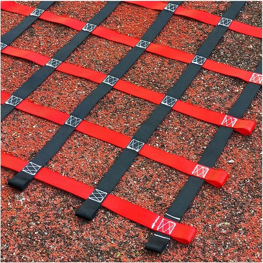 شبكة شحن التسلق للملعب في الهواء الطلق مجموعة أرجوحة ملحقات دورة عقبة النينجا مع شبكة حزام شديدة التحمل للداخلية #1