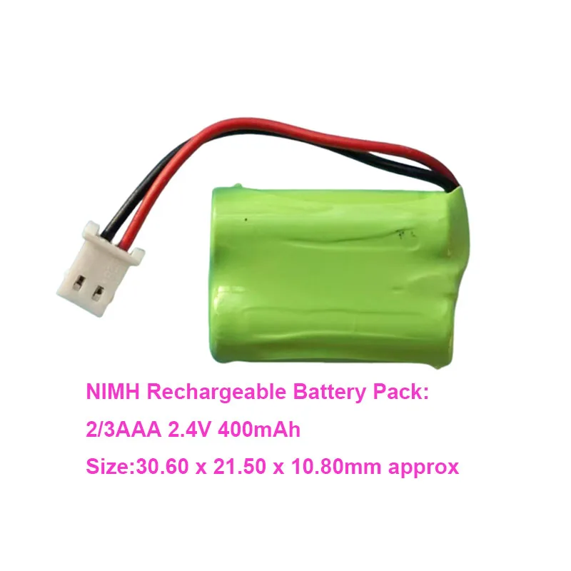 Batteria Ni-MH 2.4V 2/3AAA 400mah per VTech VT2032 VT2032RD VT2032WT BY1149 Telefono cordless VT2032CL