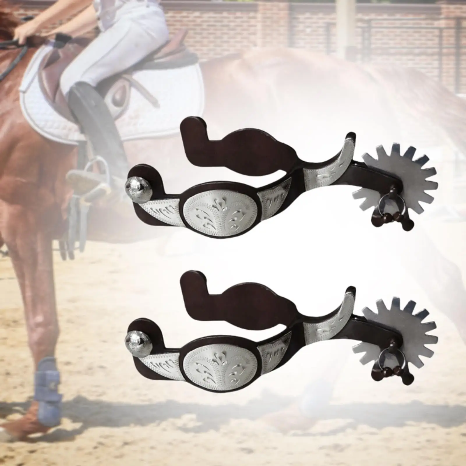 Juego de 2 caballos para equitación occidental, bota tallada para entrenamiento ecuestre