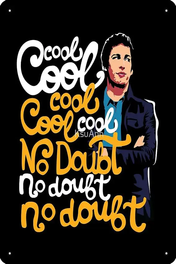 Cool Cool Cool No Doubt Poster Funny Metal Tin Sign for Home Kitchen Bar Room Garage Decor 