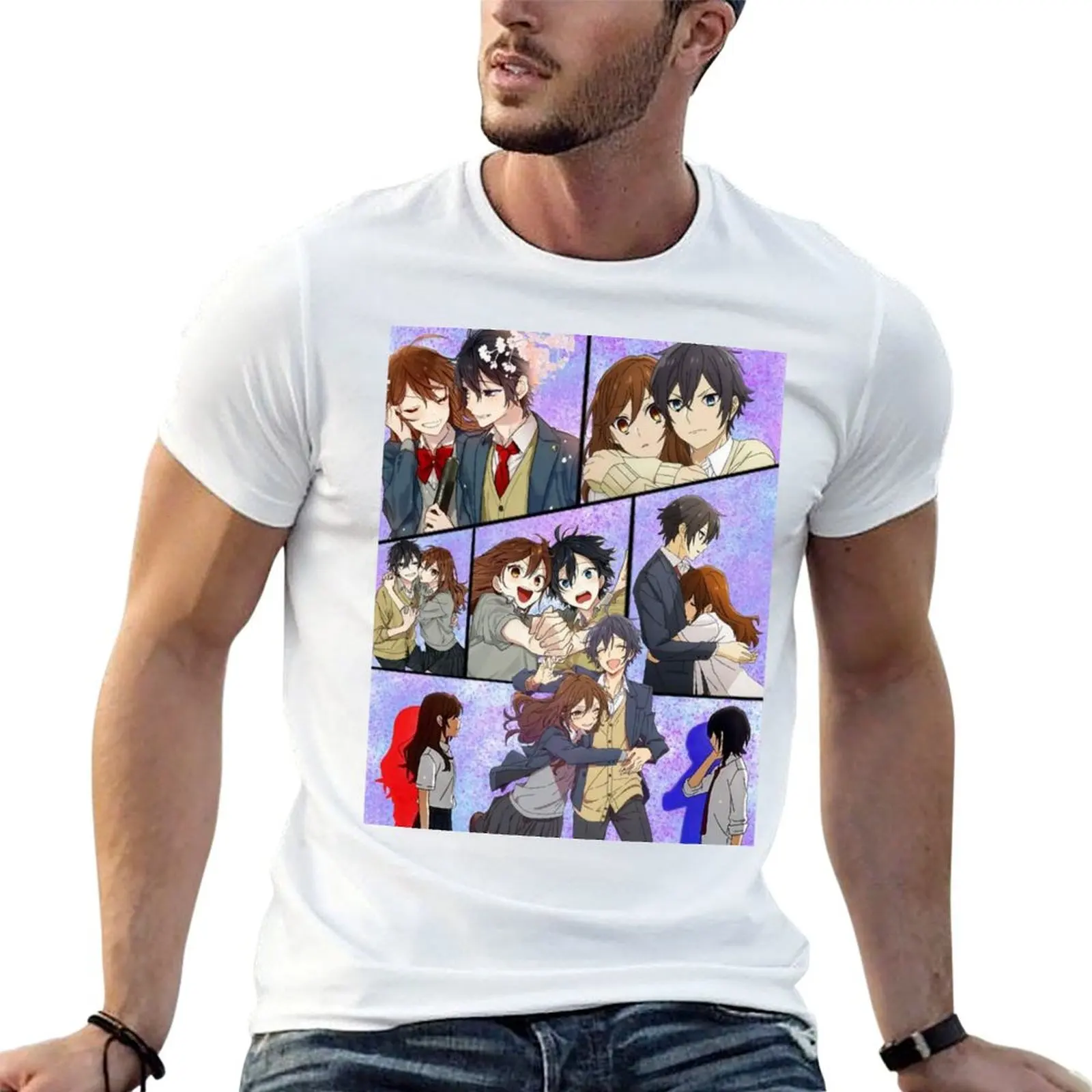 

man cotton 1 t man t Horimiya for Collage shirt shirts graphic T-Shirt