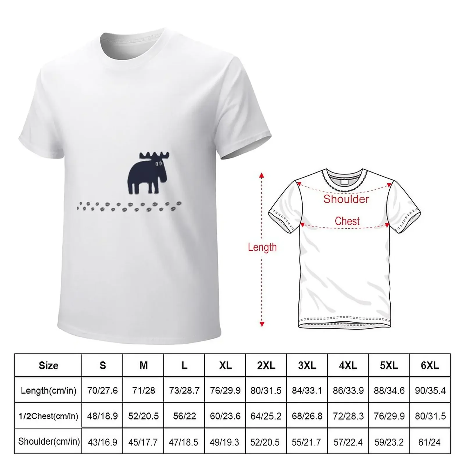 Wildlife tracks - a shy moose T-Shirt quick drying customs design your own Blouse mens t shirts casual stylish