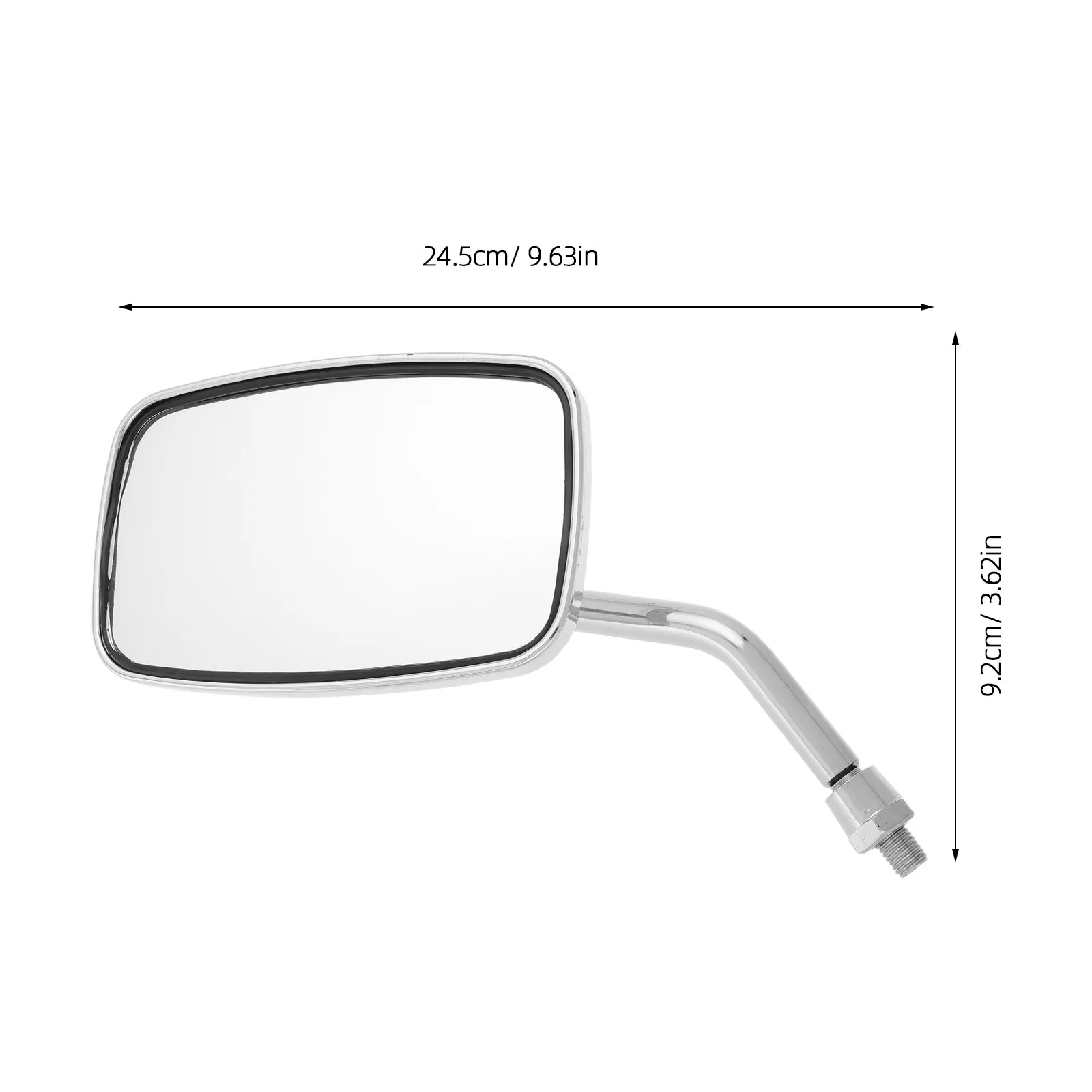 1Pair Square Motorcycle Side Mirrors Universal Rearview Mirrors for Scooter Cruiser Bikes Easy Install Sturdy Weather Resistant