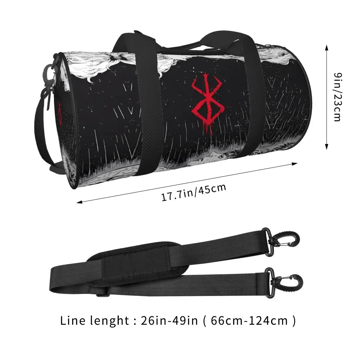 Japan Anime Bereserk Gym Bag Fashion Street borse sportive impermeabili borsa da viaggio di grande capacità novità borsa Fitness per coppia