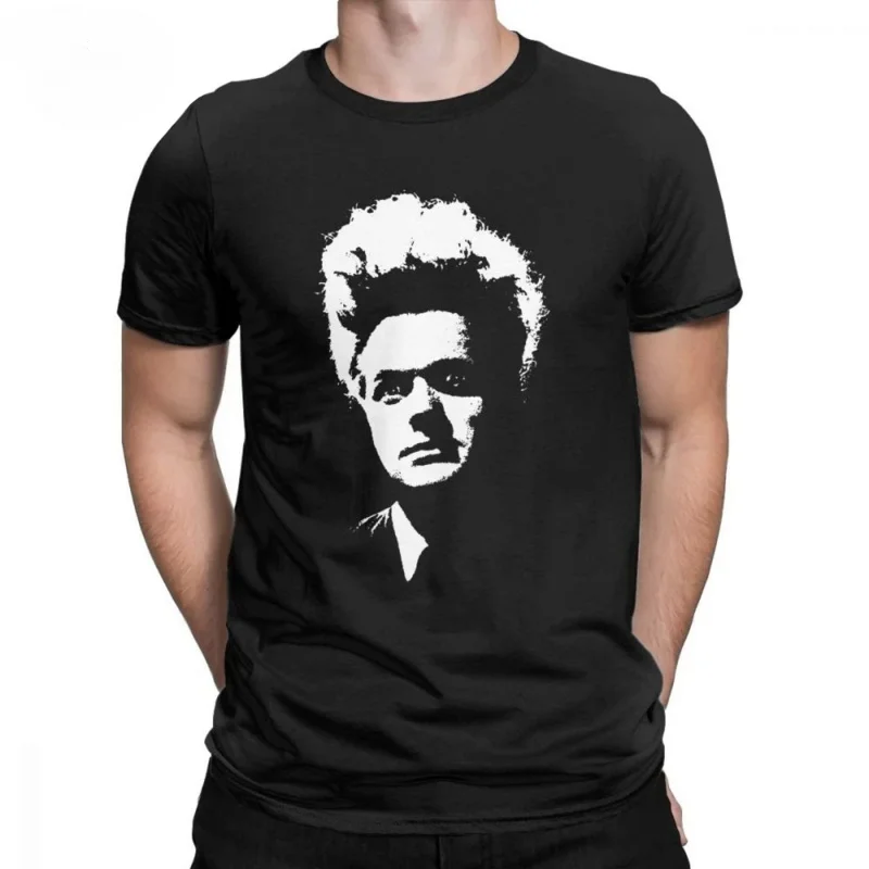 80s Men T Shirts David Lynch Funny Cotton Short Sleeve Tee Shirt Printed Tops Plus Size Crewneck T-Shirt Eraserhead Movie Tshirt