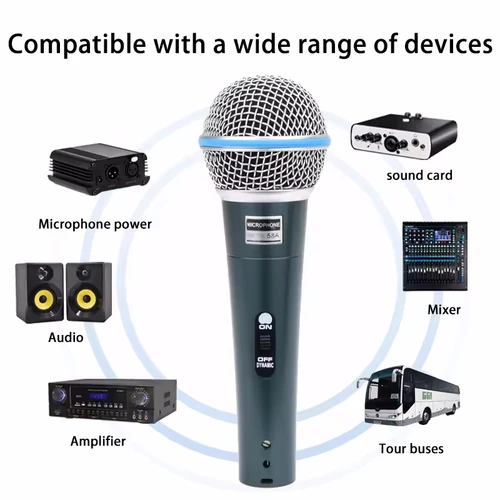 Imagen 2 del producto Micrófono condensador profesional, micrófono con cable para PC, sistema de máquina de Karaoke, sala de sonido para juegos, Audio, Kits de transmisión en vivo para jugadores