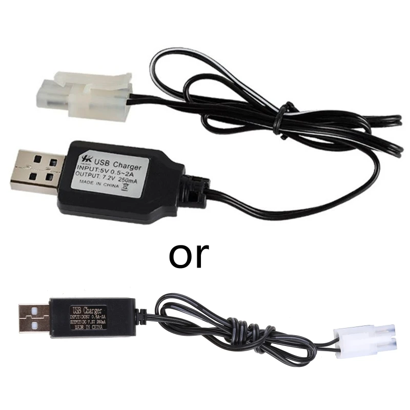 Charging Cable Battery USB Ni-Cd Ni-MH Batteries Pack KET-2P Plug Adapter 7.2V 250mA Output Toy Car Rechargeable