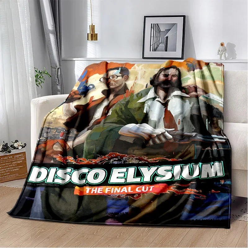 Disco Elysium Game Gamer Cartoon  Blanket,Soft Throw Blanket for Home Bedroom Bed Sofa Picnic Travel Office Cover Blanket Kids