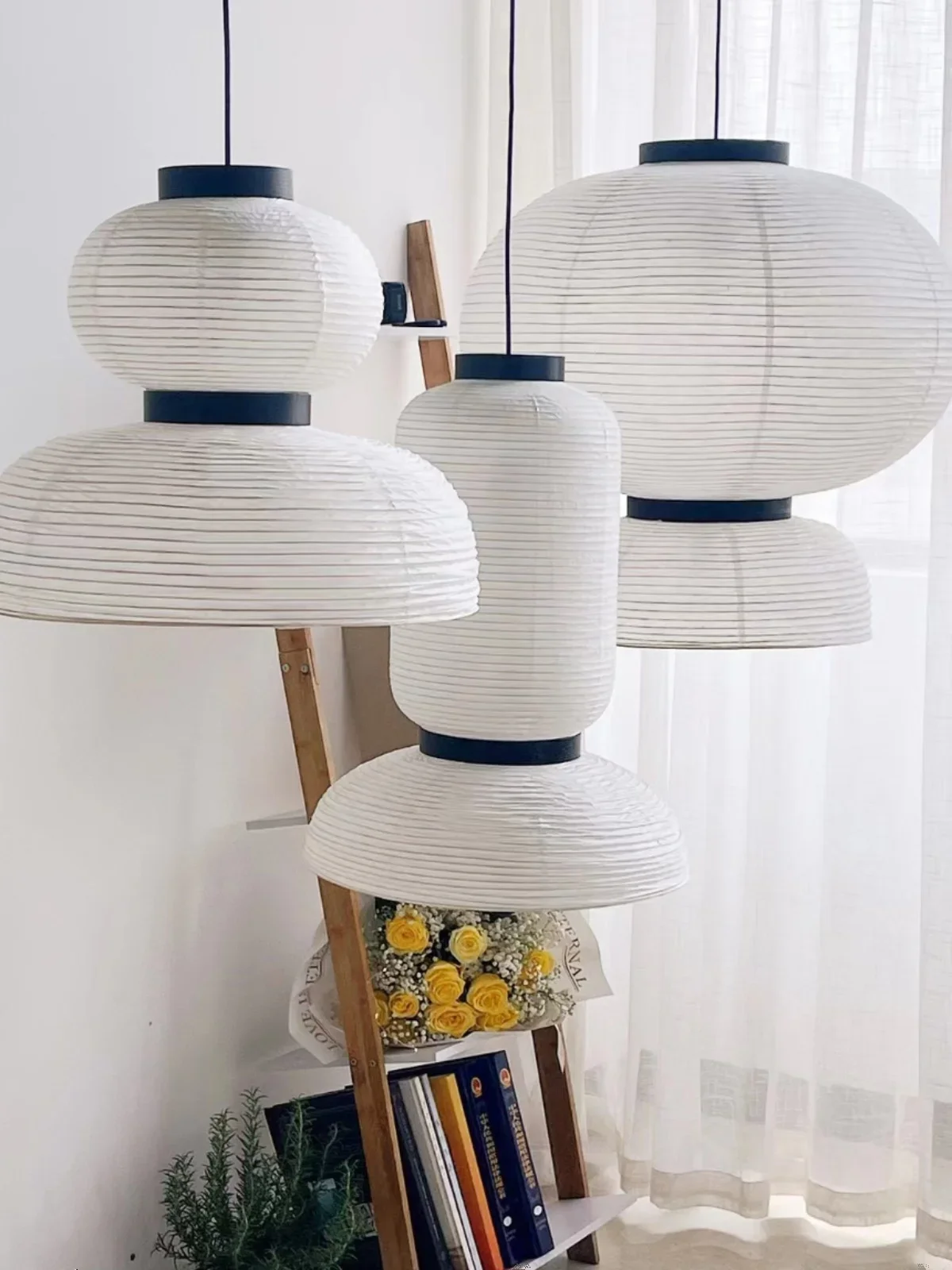 Nordic Japanese bedroom, restaurant, homestay, wind Zen, Noguchi Yong, Tradition, rice paper lamp