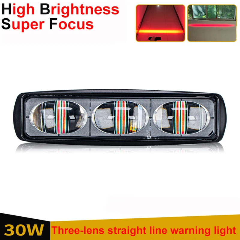

30W High Brightness 6LEDs Forklift Warning Light Super Focus Red Line Straight beam Forktruck Danger Zone Forklift Safety Light