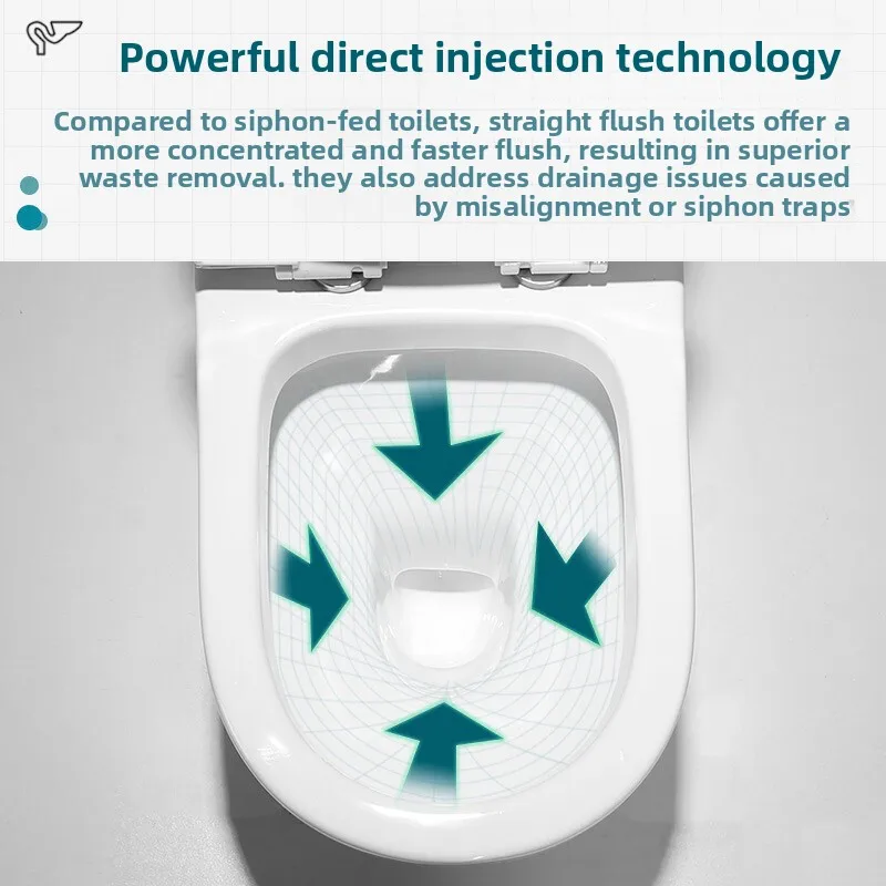 LMM straight flush toilet household ordinary pumping large diameter rear large impulse water-saving wall toilet
