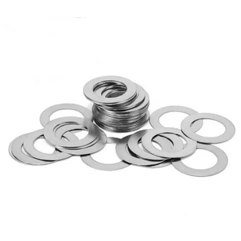 100PCS M3 M4 M5 Thin washer 0.1mm 0.2mm 0.3mm 0.5mm 1mm Stainless Steel 304 Ultra-thin Flat Washer Gasket Adjustment washer