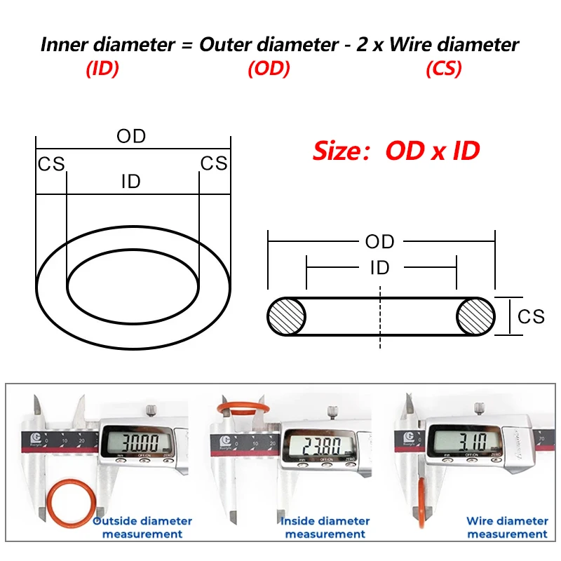 10/50pcs Red VMQ Silicone O Ring CS 1.5mm OD 5 ~ 40mm Food Grade Waterproof Washer Rubber Insulate Round O Shape Seal Gasket
