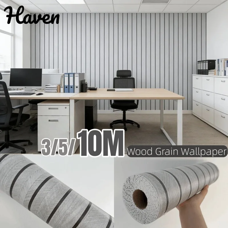 

DIY Self-Adhesive Wallpaper Wood Grain Foam Wall Panels Removable Wall Sticker for Renters Quick Renovations Office Bedroom