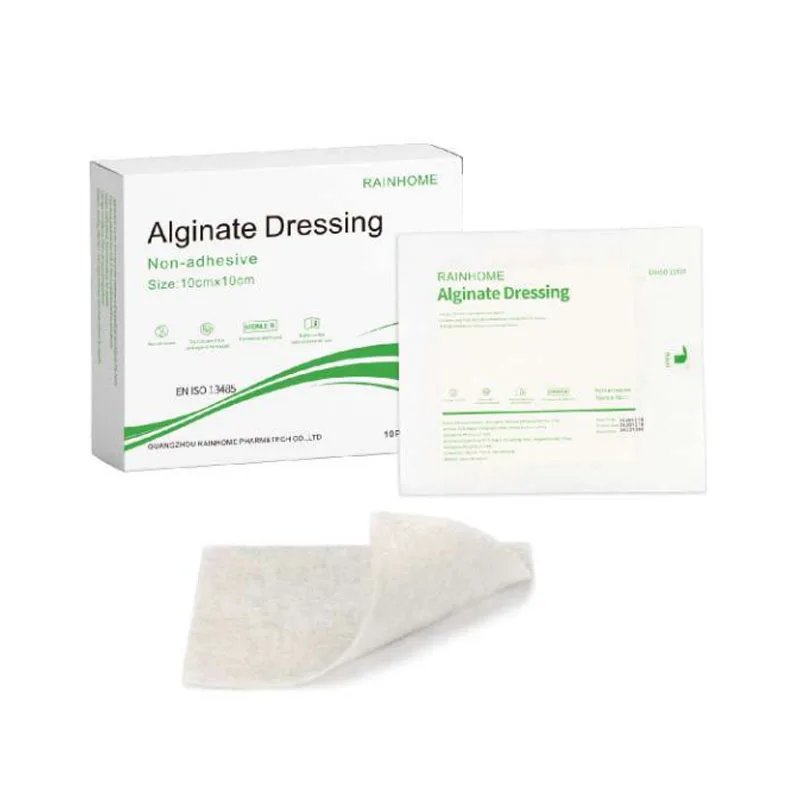 

Rainhome Alginate Dressing High Absorbent Non Adhesive Sterile Wound Ulcer Healing Patch Wound Dressing 10pcs