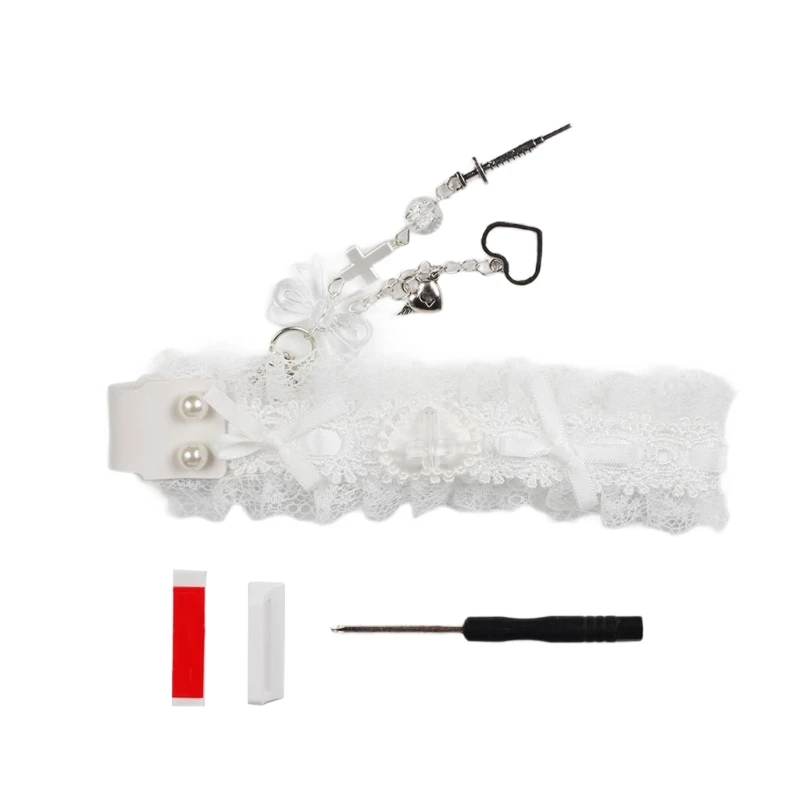  Lace Fabric Keyboard Lanyard Keyboard Strap Durability Fabric Rope 15x2.50cm