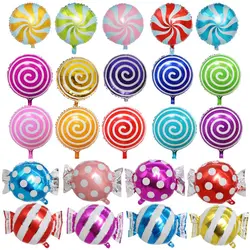 18 inch Candy Aluminum Balloon Children's Birthday Party Decoration Balloon Lollipop Aluminum Foil Balloon Kids Helium Balloon