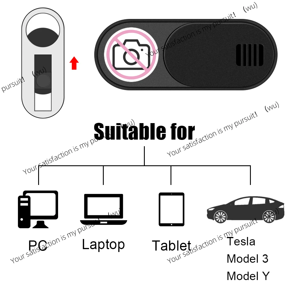 1/5/10 Pcs Lens Covers For Tesla Model 3/Y Slide To Close/Open Webcam Blocker Camera Cover Privacy Protector Car Accessories