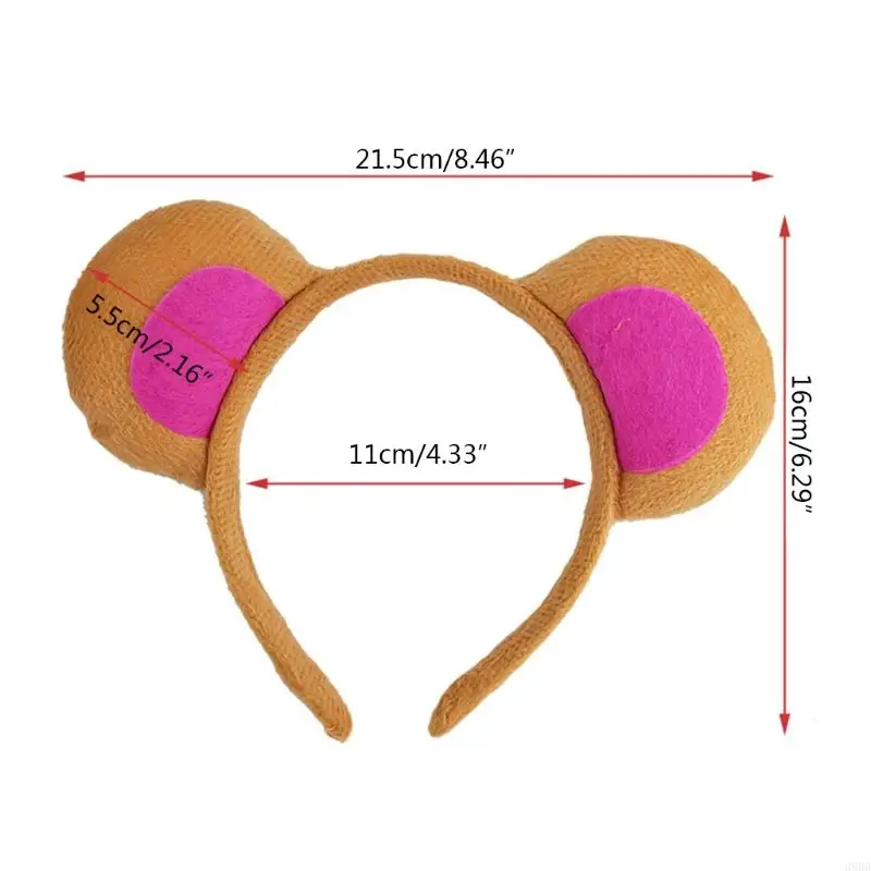 Bande per capelli a orecchie da 39BB per le orecchie da pellicola costume set capelli per animali per bambini