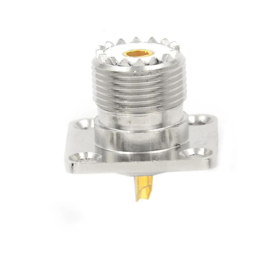 50โอห์ม SL16หญิง RF Connector UHF แผงตารางหน้าแปลน SO-239แจ็ค Solder Cup Coax Connector สำหรับวิทยุ