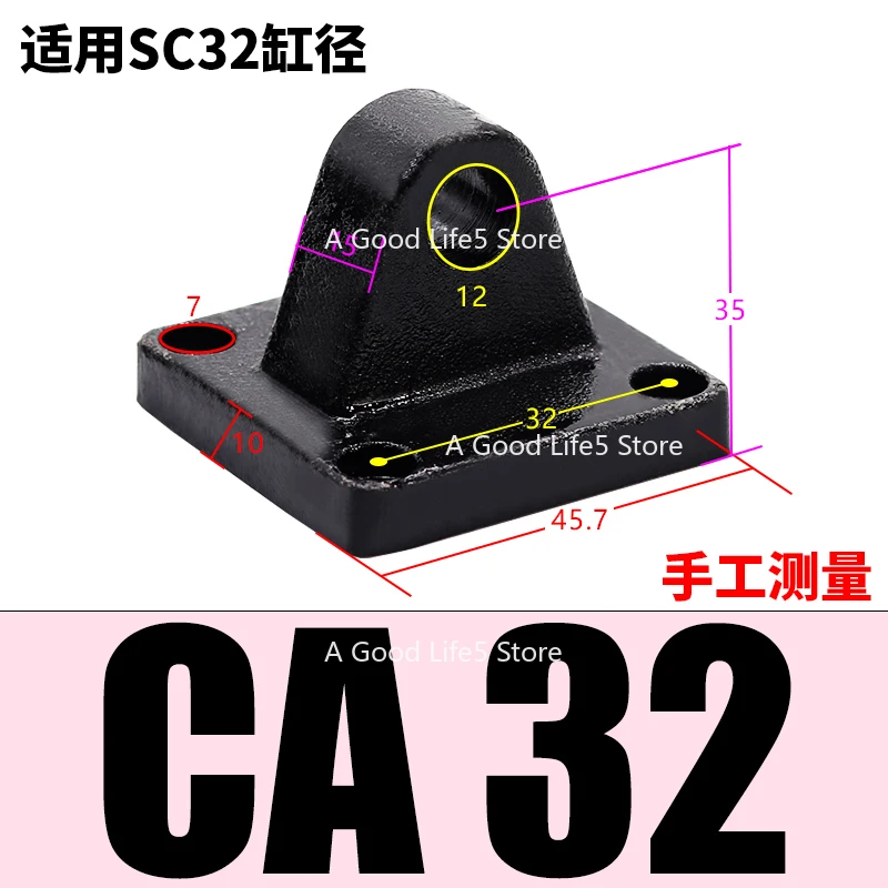 

Apply To SC Cylinder Accessories Single Binaural Base Flange Tripod Accessories I/Y/CA/CB/FA/LB32/40/50/63