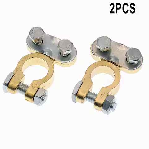 2Pcs 12V Battery Terminals Connectors Leisure Clamps Car Van Caravan Campervan Universal For Car, Truck, Van, Lorry