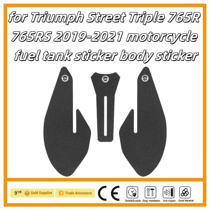 

Motorcycle Sticker Tank Non Slip Tank Traction Side Pad Protective Decal for Triumph Street Triple 765R 765RS 2019-2021