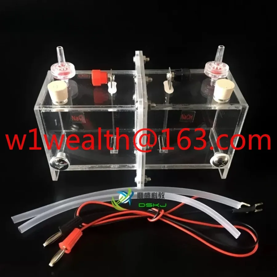 26063 Electrolyzer demonstrator, with proton exchange membrane, platinum electrode, high school chemistry, teaching instrument