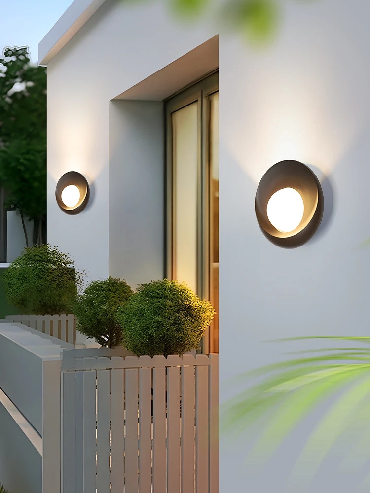 Modern Creative LED Shell wall lamp Outdoor Waterproof Courtyard Corridor Wall light Living Room Bedroom Wall Decoration Lamp