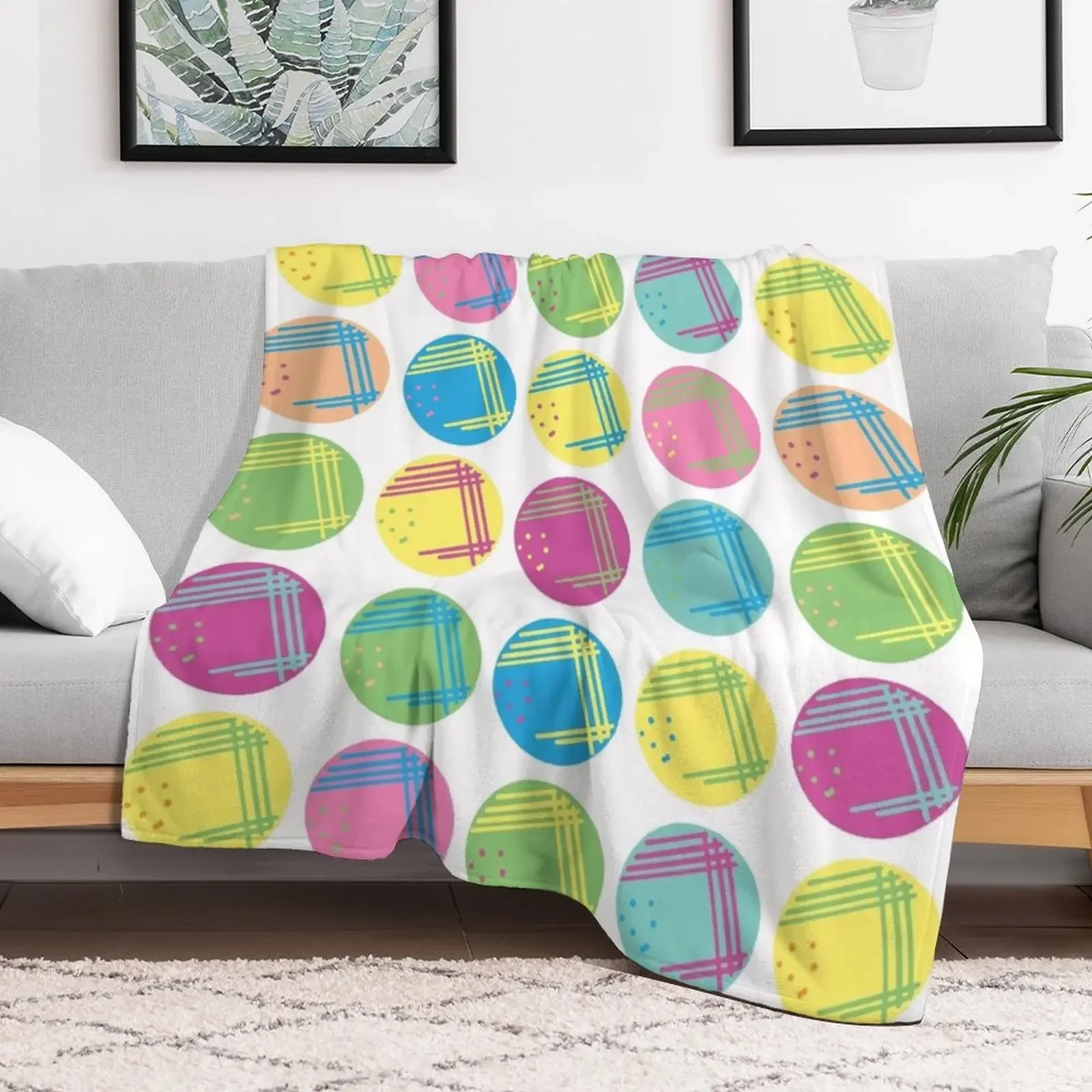 Microbiology Streak Plate Pattern Throw Blanket