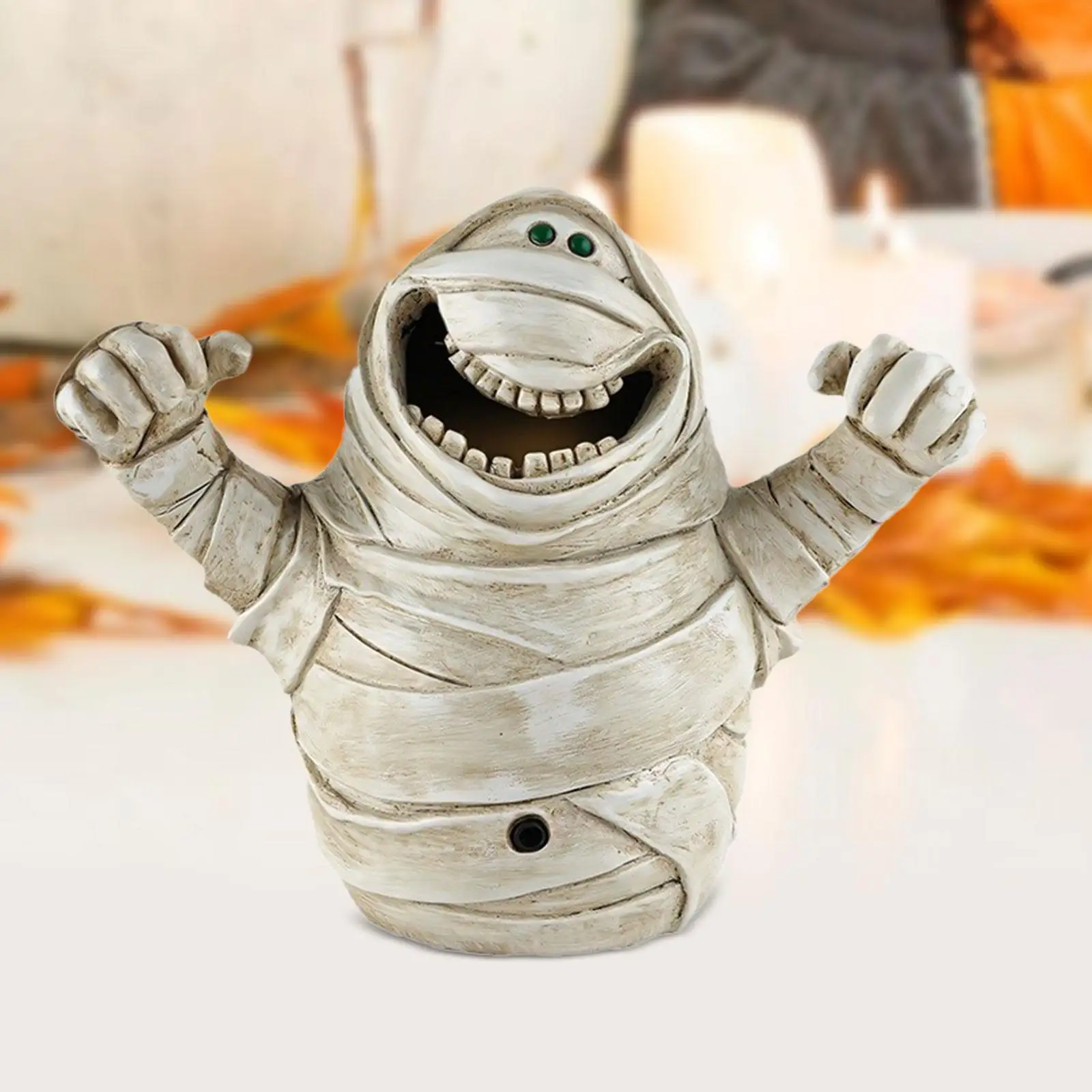 Halloween Mummy Ornament Compact Practical Wear Resistant Portable Halloween Figurine for Indoor Home Living Rooms Party Hotels