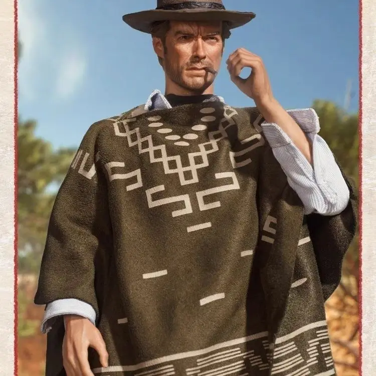 Men's Cape Fashionable Knitted Fringed Pullover Mantle Men Thickened Warm Large Shawl Wool-like Material Winter Season P1