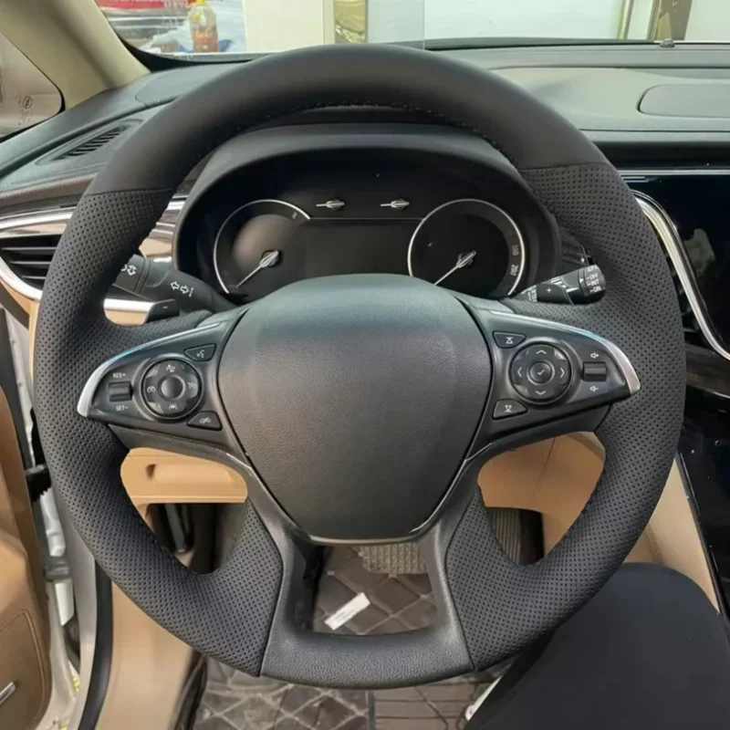 

Car Steering Wheel Weaving Microfiber Leather GL8 ES Buick LaCrosse Regal 2013-2023 Steering Wheel Cover For Buick Land Cruiser