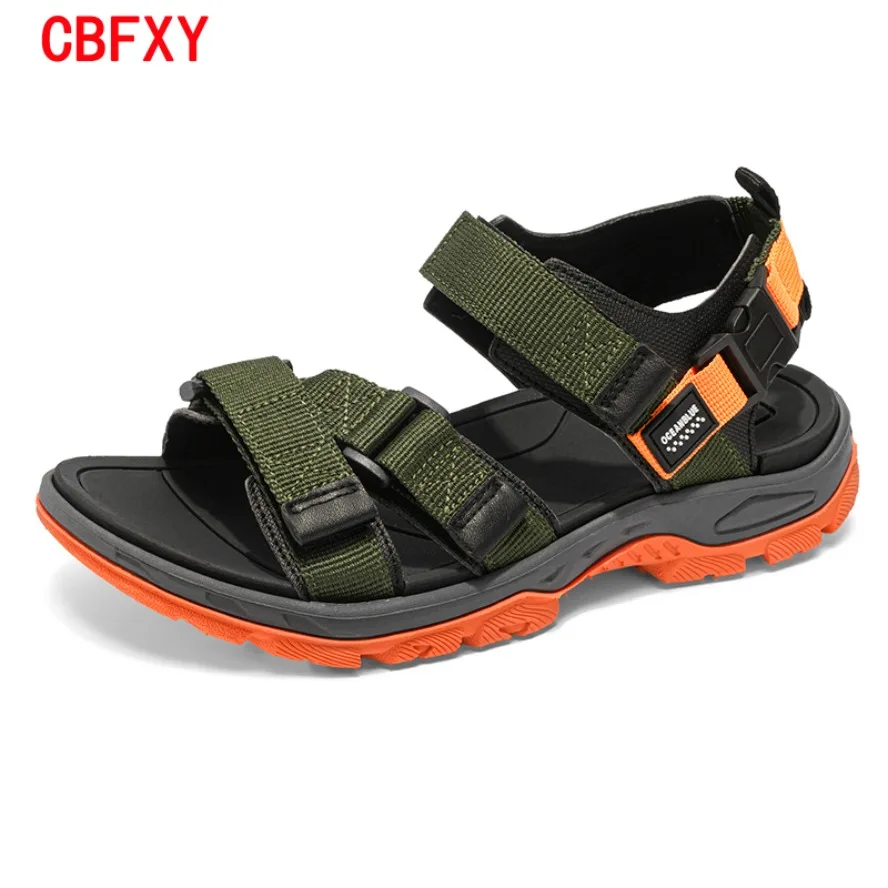 Summer Men's Sandals Trendy Casual Outdoor Sport Shoes for Holidays Beach Breathable Wear-Resistant HikingWalking Sandals