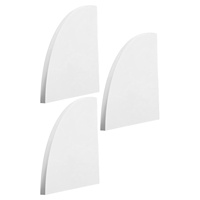 3pcs Round Corner Floating Shelves 3-Tier Wall Mount Display Rack S Size For Home Office Decor Storage Shelf Composite Board