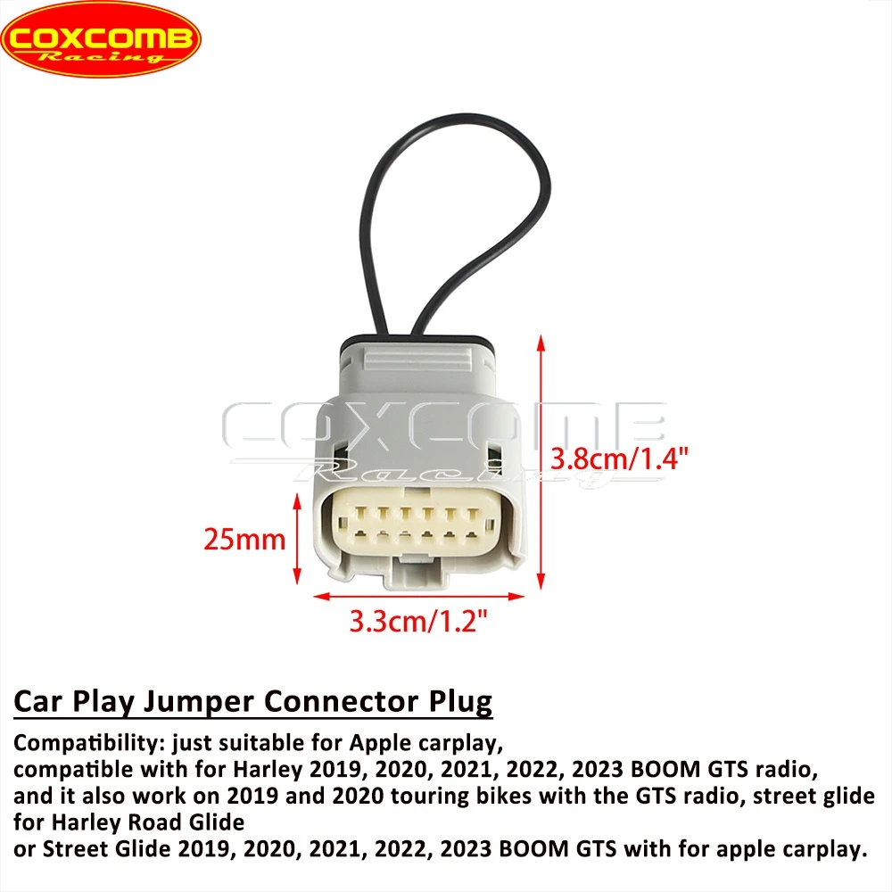 For Apple Carplay Jumper Motorcycle Car Play Jumper Connector Connect Plug For Harley GTS Radio Road Glide Street Glide Boom GTS