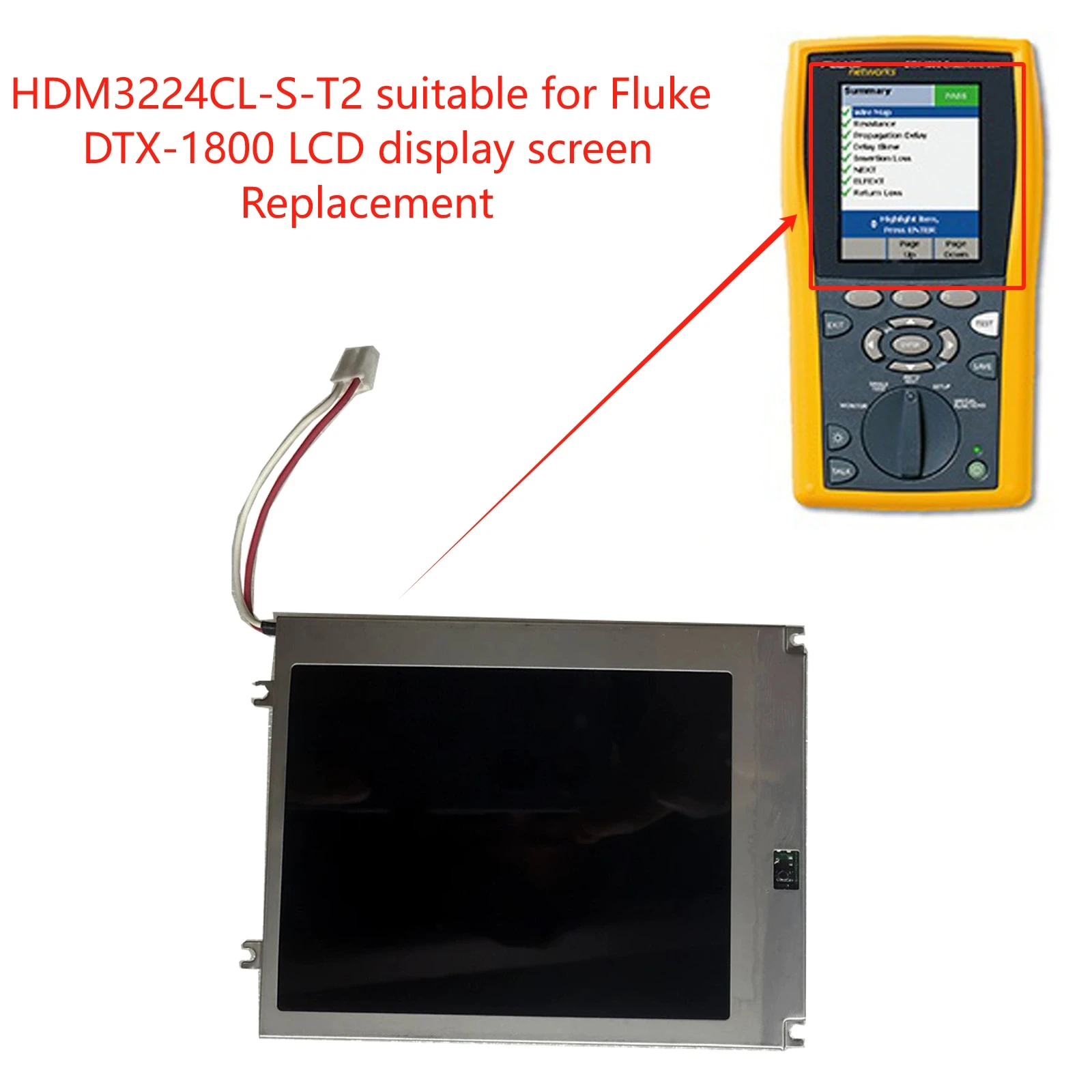 New 3.5-inch HDM3224CL-S-T2 suitable for Fluke DTX-1800 DTX1800 LCD display screen Replacement
