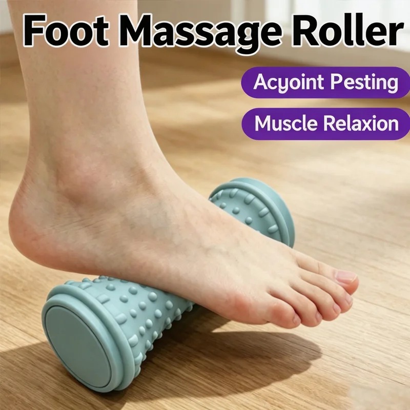 2 Manual Foot Massage Rollers, Available in Blue/Purple/Grey, Fascia Relaxation Massage Stick, Home Yoga Leg and Foot Massager