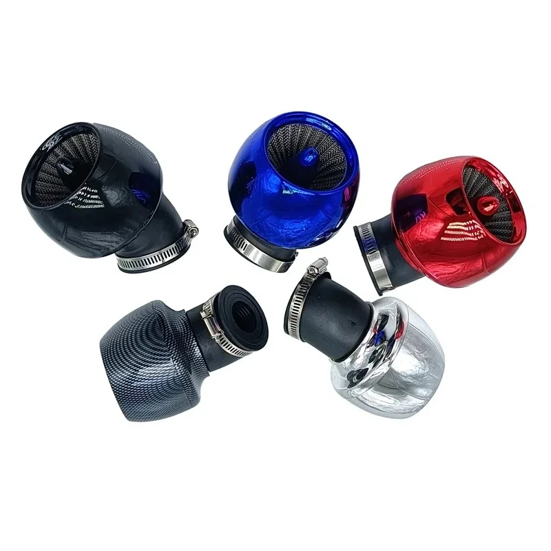 

28mm-48mm Angled Motorcycle Air Filters Intake Cleaner Scooter Moped Filter Washable Reusable for for Bobber Chopper Cruiser