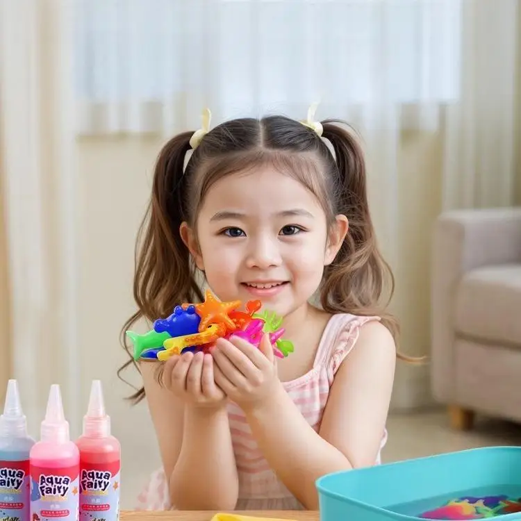 DIY Fairy Magic Water Elf Ocean Mold For Kids 3D Handmade Kits Aqua Fairy Gel Toy Set Handicrafts Educational Toys Xmas Gifts