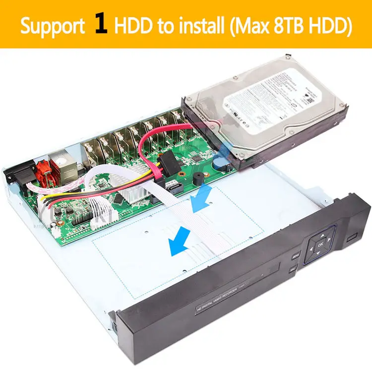 

32 Channel 5MP-N 4HDD SATA Space Digital Video Recorder 5in1 Alarm Audio With BNC RS485 Ports 32 CH CCTV DVR