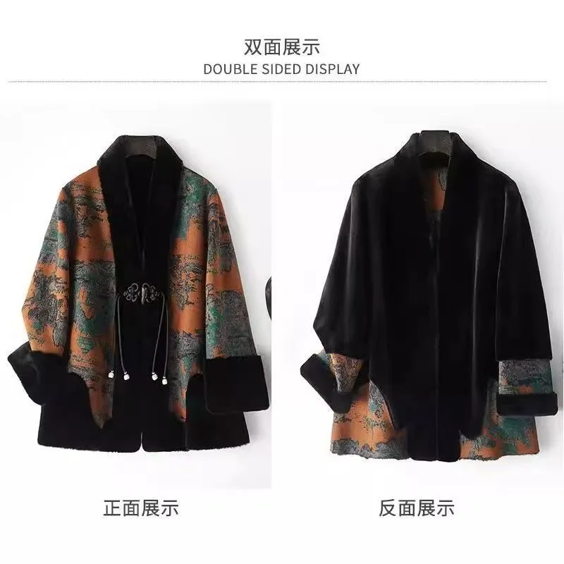 Women's Outerwear 2025 Winter New Item Loose Mink fur Double-Sided Western-Style fur One-Piece Coat Women's Commuting Jacket WLF