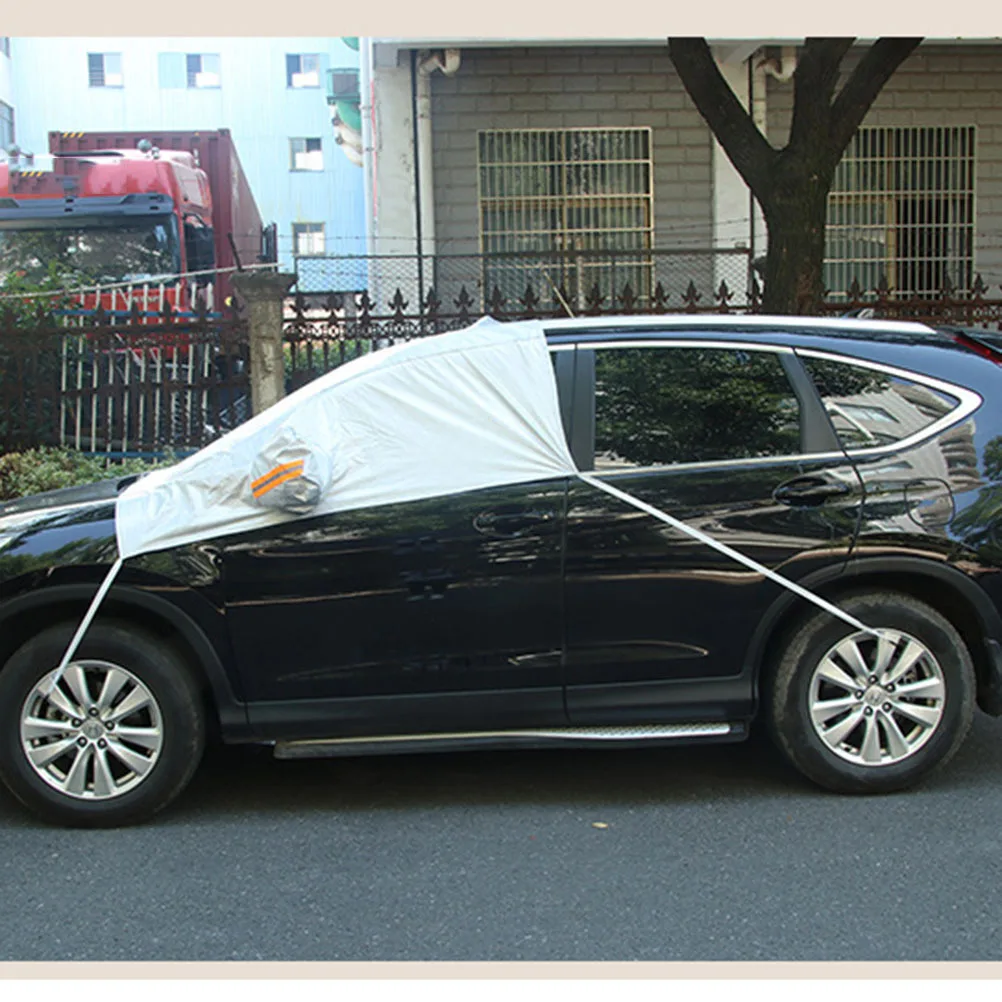 

Чехол на лобовое стекло автомобиля, солнцезащитный козырек, солнечный свет, снег, мороз, универсальный размер, 4 зажима, надежная крышка на лобовое стекло автомобиля