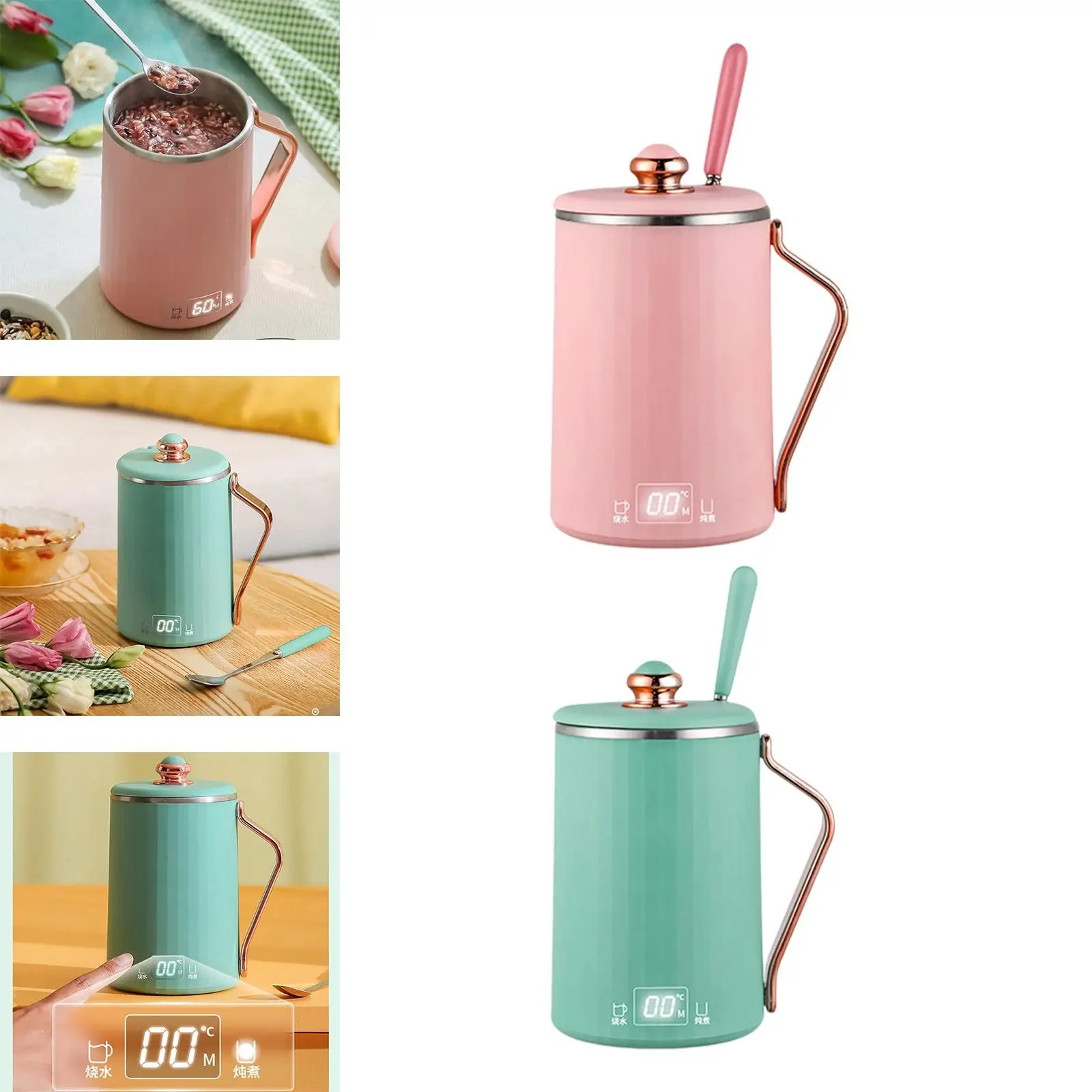 Electric Kettle Boiler Jug Thermal Pot Fast Boiling Warmer Heater Cup for Office