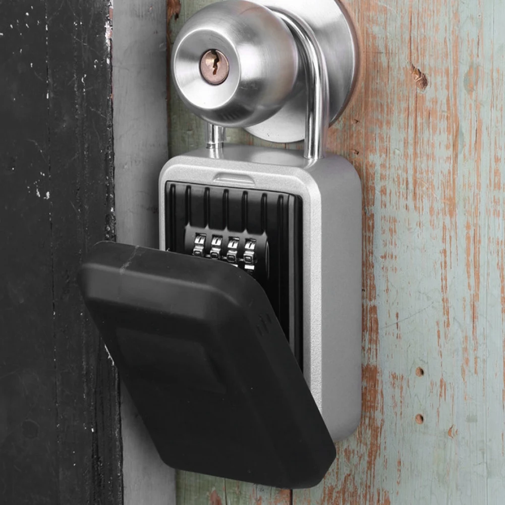 

Key Box Key Lock Box Password Key Box Wall Hanging Password Key Box Key Lock Storage Case with Waterproof Cover for Home Outdoor
