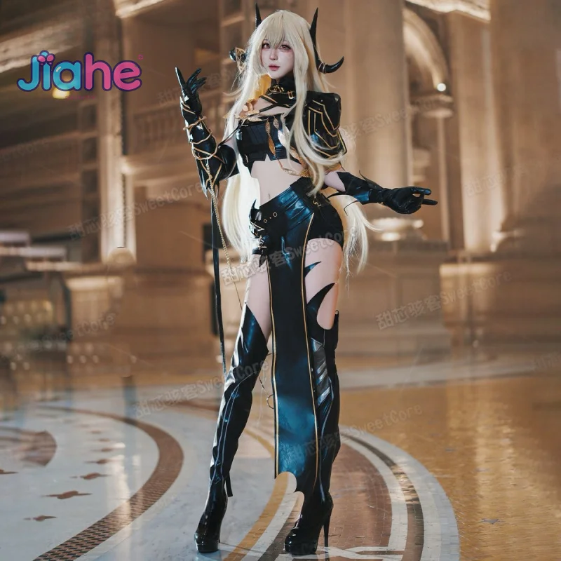 Sin Cosplay Costume Game Path to Nowhere High quality leather tops shorts cloaks gloves headwear, socks prop Halloween uniform