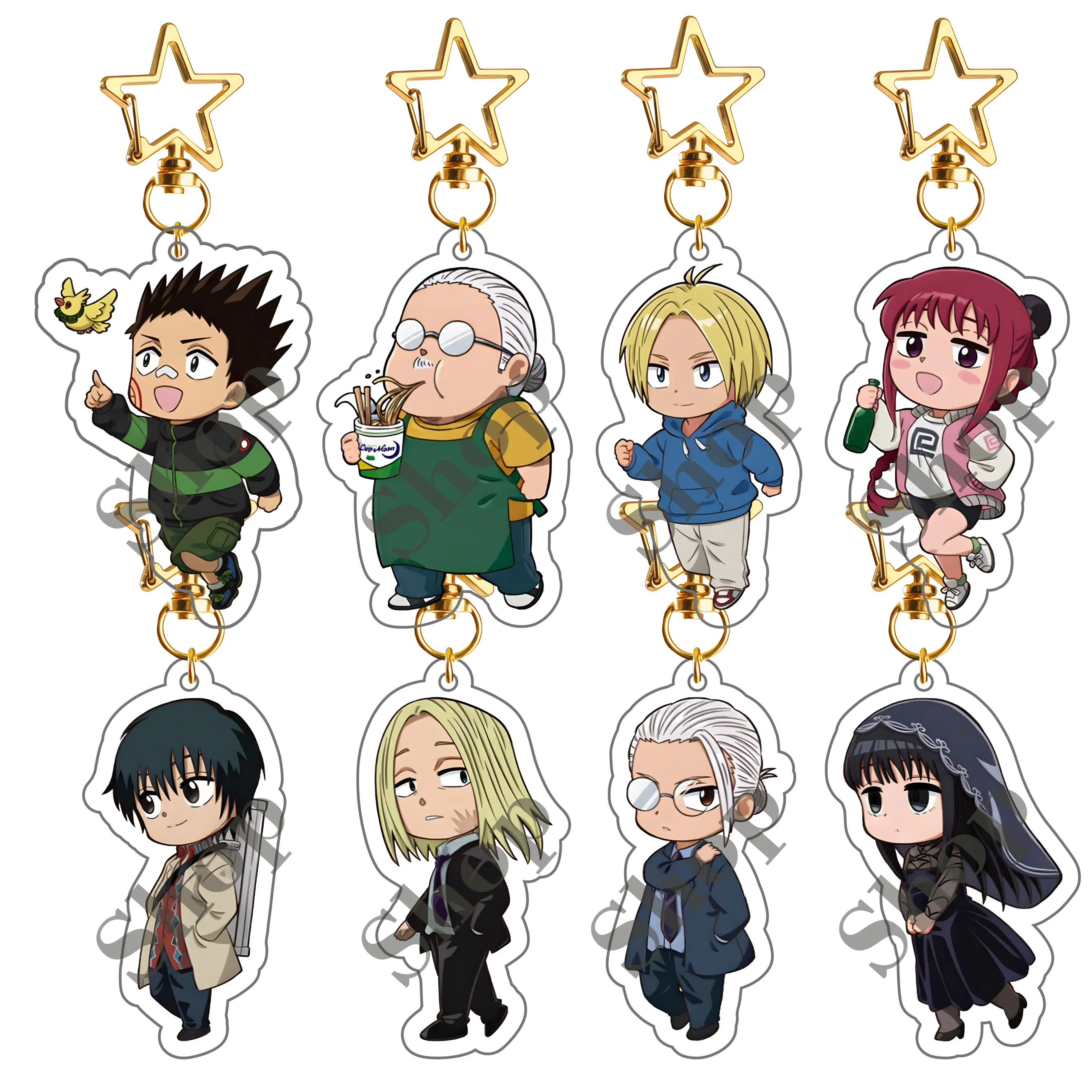 

Sakamoto Days Anime Acrylic chains - Lu Shaotang Sakamoto Taro Shin Asakura Cosplay Chain ring Bag Charms Pendant