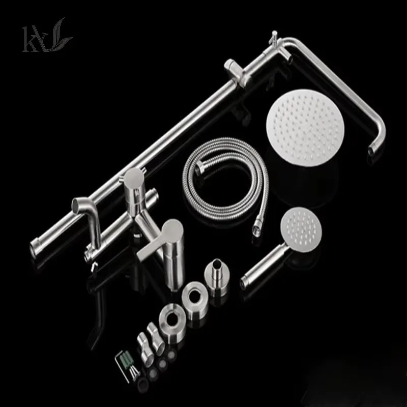 Contemporary Single Handle Stainless Steel Soft Rain Shower Faucet Set view 3