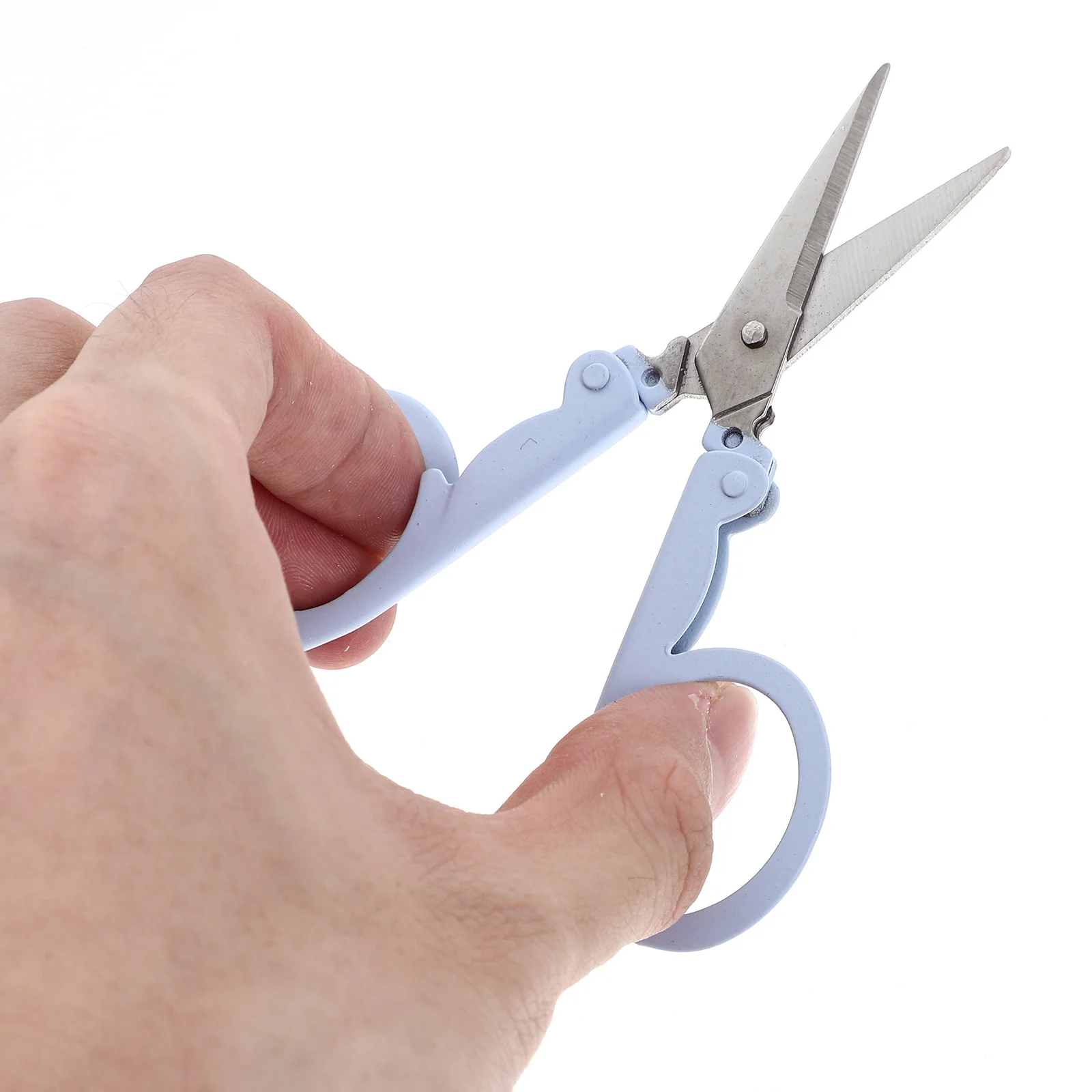 

5Pcs Portable Folding Safety Scissors Ergonomic Handle Lightweight Mini Craft Sewing Thread Cutting Small Scissors Travel Use