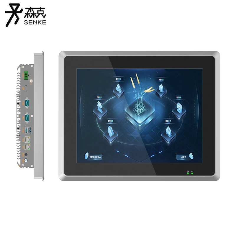 Embedded Rs485 Rs232 10.4 Inch Ipc Ppc True Flat Pcap Touch Screen Industrial Pc Ip65 Grade Waterproof
